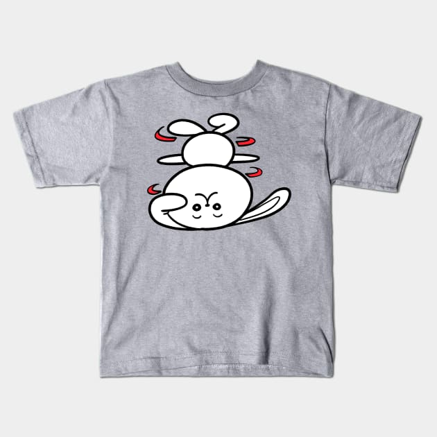 Upside down Turn around Rabbit Kids T-Shirt by bubboboon